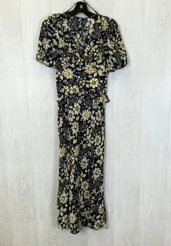 Navy Dress Casual Midi Topshop, Size Xs Comfortable Floral Print Midi Dress