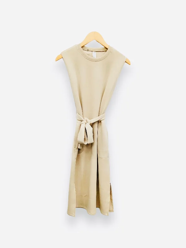 NWT Tan Dress Casual Midi Spanx, Size Xs Comfortable Adjustable Strap Midi Dress