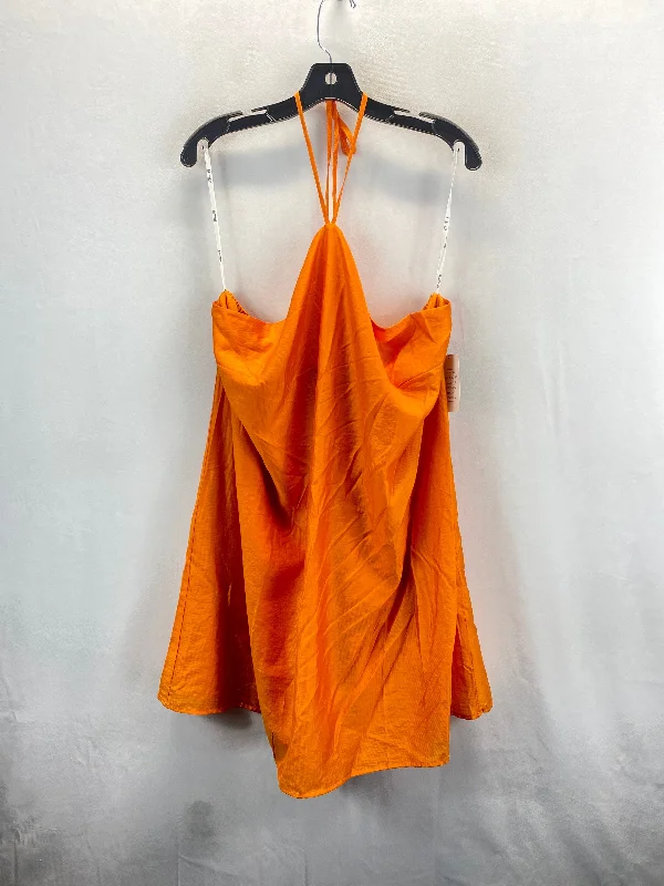 Orange Dress Casual Midi Eloquii, Size 18 Stylish Cold Shoulder Midi Dress