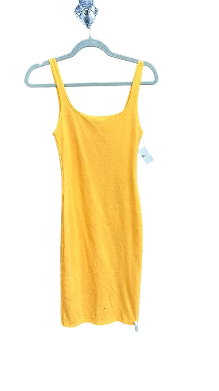 Orange Dress Casual Midi Zara, Size S Trendy Boho Midi Dress