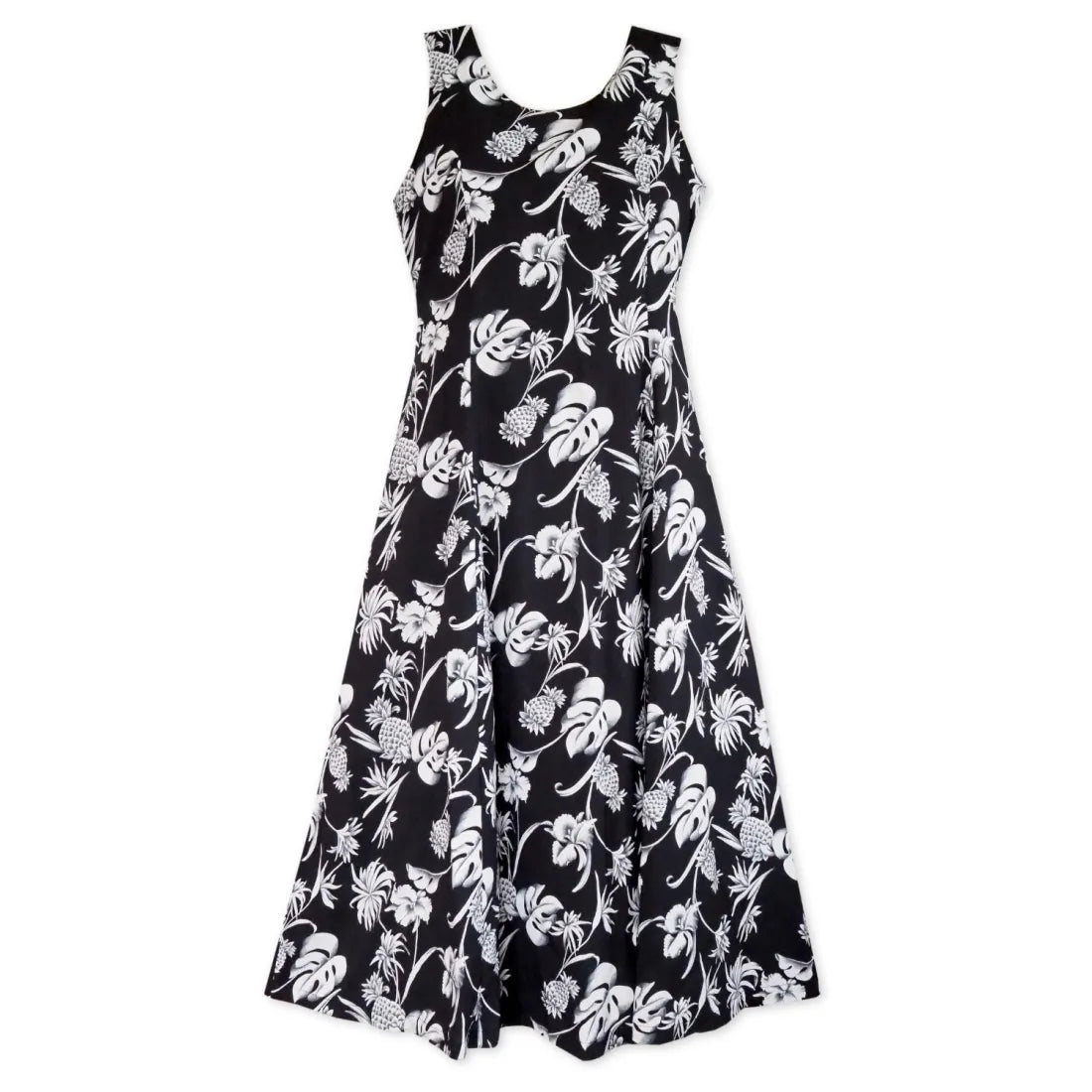 Pineapple Paradise Black Darling Midi Hawaiian Dress Comfortable Knitwear Midi Dress Pineapple Paradise Black Darling Midi Hawaiian Dress Comfortable Knitwear Midi Dress