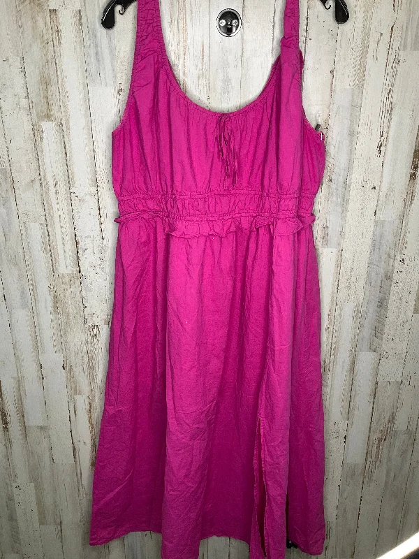 Pink Dress Casual Midi Altard State, Size 8 Trendy Shift Midi Dress