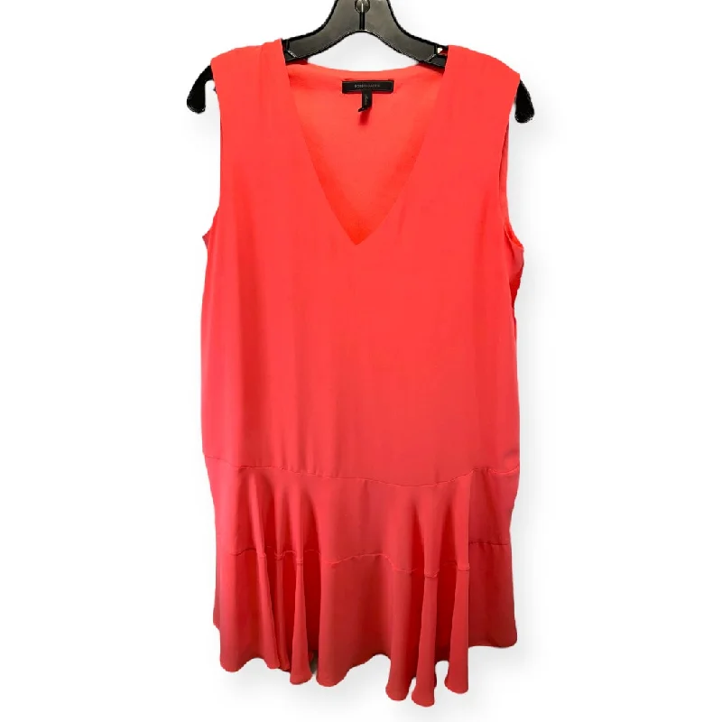 Pink Dress Casual Midi Bcbgmaxazria, Size S Stylish Satin Midi Dress