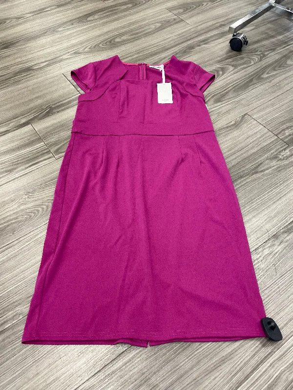 Pink Dress Casual Midi Grace Karin, Size Xl Trendy Off-Shoulder Button Midi Dress