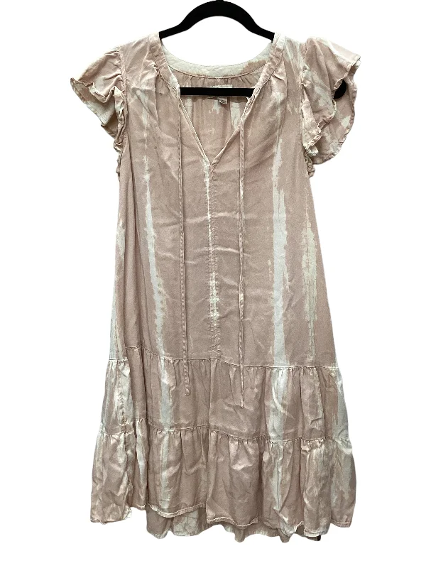 Pink Dress Casual Midi Knox Rose, Size L Comfortable Ribbed Midi Dress