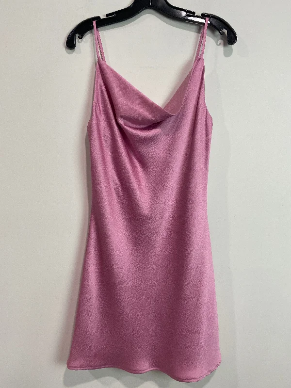 Pink Dress Casual Midi Shinestar, Size M Trendy Smocked Detail Midi Dress