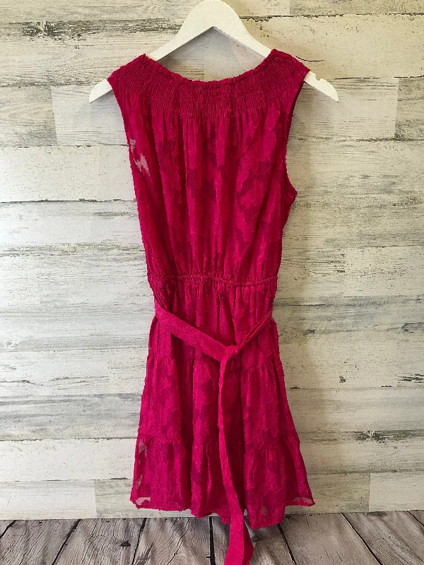 Pink Dress Casual Midi Simply Vera, Size M Comfortable Empire Waist Midi Dress