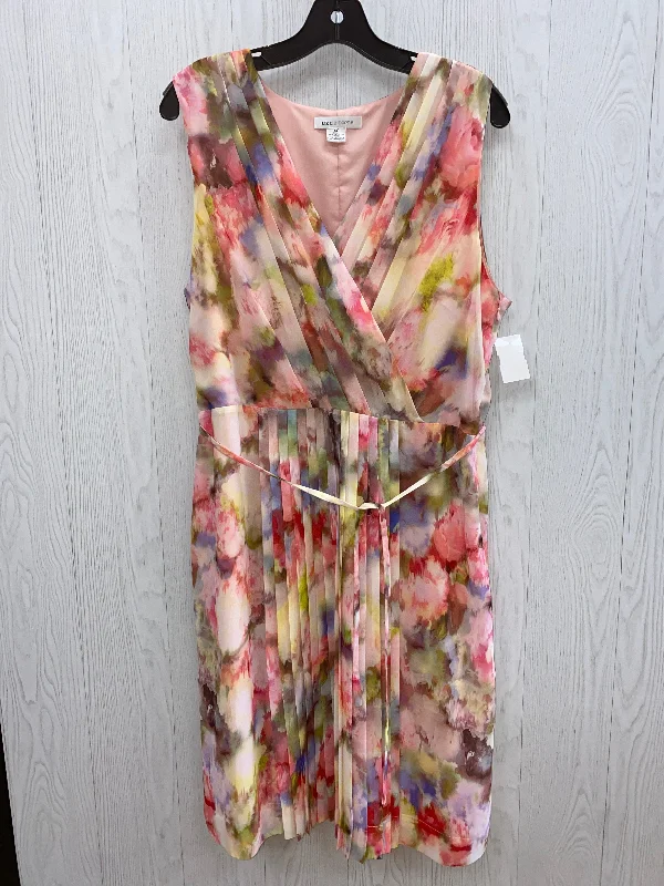 Pink Dress Party Midi Liz Claiborne, Size Xl Elegant Velvet Midi Dress