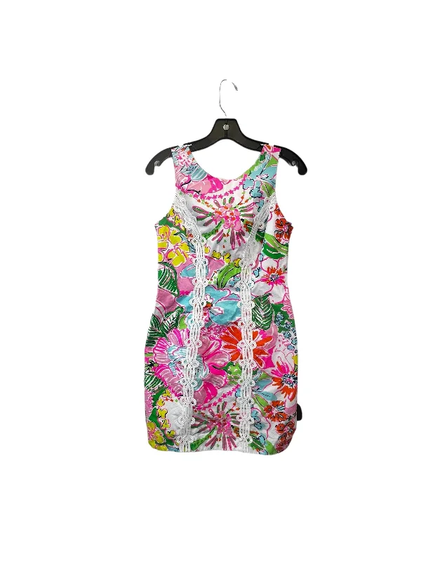 Pink & White Dress Casual Midi Lilly Pulitzer, Size 2 Fashionable Shift Midi Dress