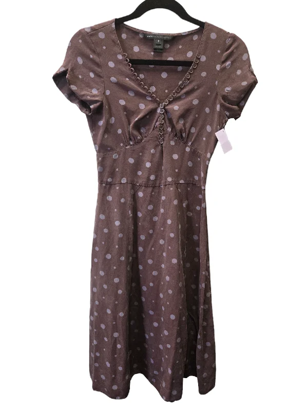 Polkadot Pattern Dress Casual Midi Marc By Marc Jacobs, Size Xs Stylish Long Sleeve Floral Midi Dress