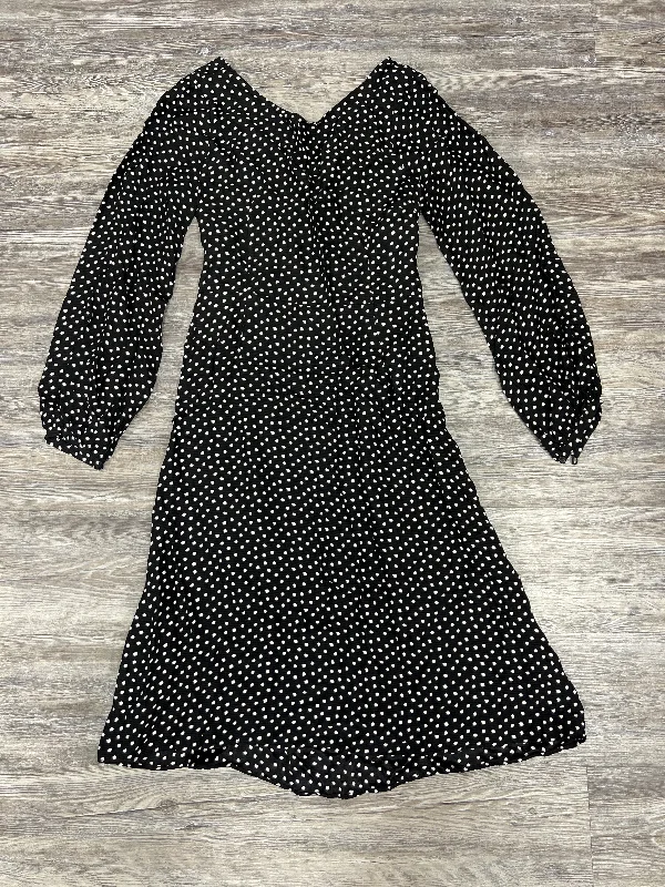 Polkadot Pattern Dress Party Midi Anthropologie, Size 8 Trendy Shift Midi Dress
