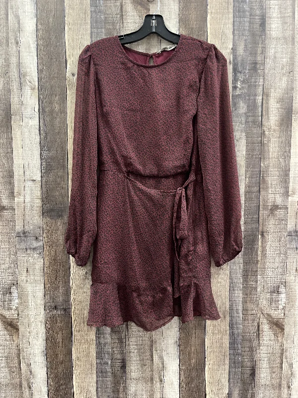 Purple Dress Casual Midi Abercrombie And Fitch, Size S Cozy Wide Strap Midi Dress