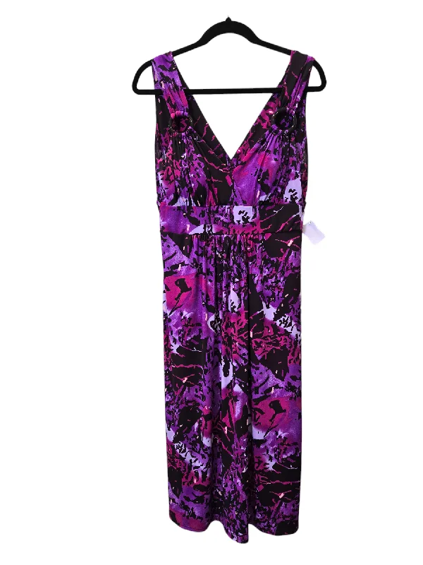 Purple Dress Casual Midi Glamorous, Size M Elegant Maxi-Midi Hybrid Dress
