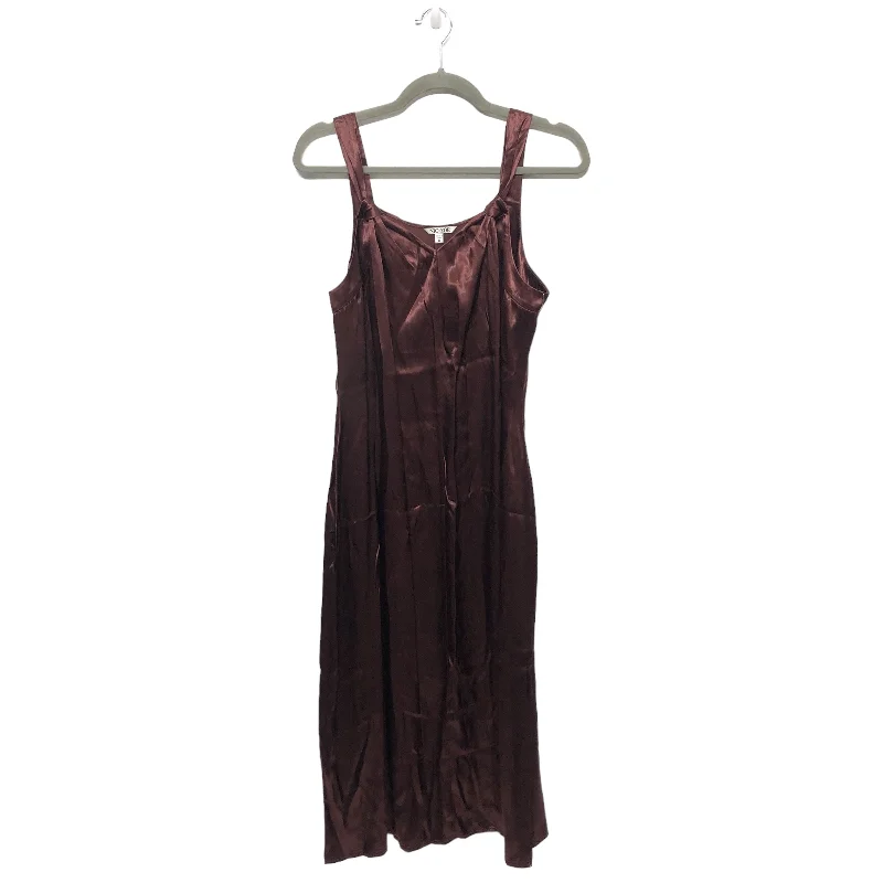 Purple Dress Casual Midi Nic + Zoe, Size M Elegant Faux Wrap Midi Dress