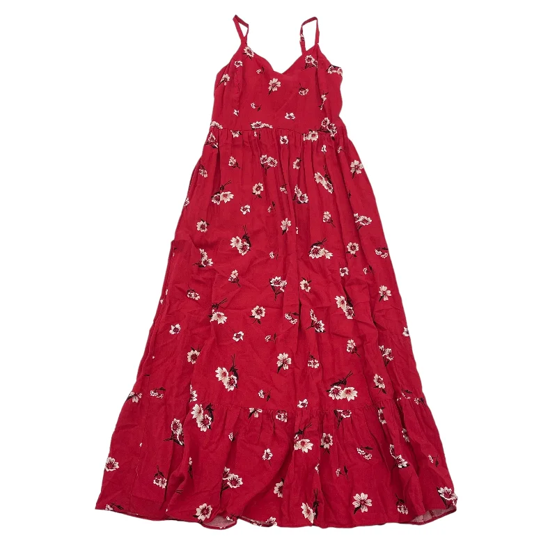RED DRESS CASUAL MIDI by MAURICES Size:XS Comfortable Stretch Midi Dress