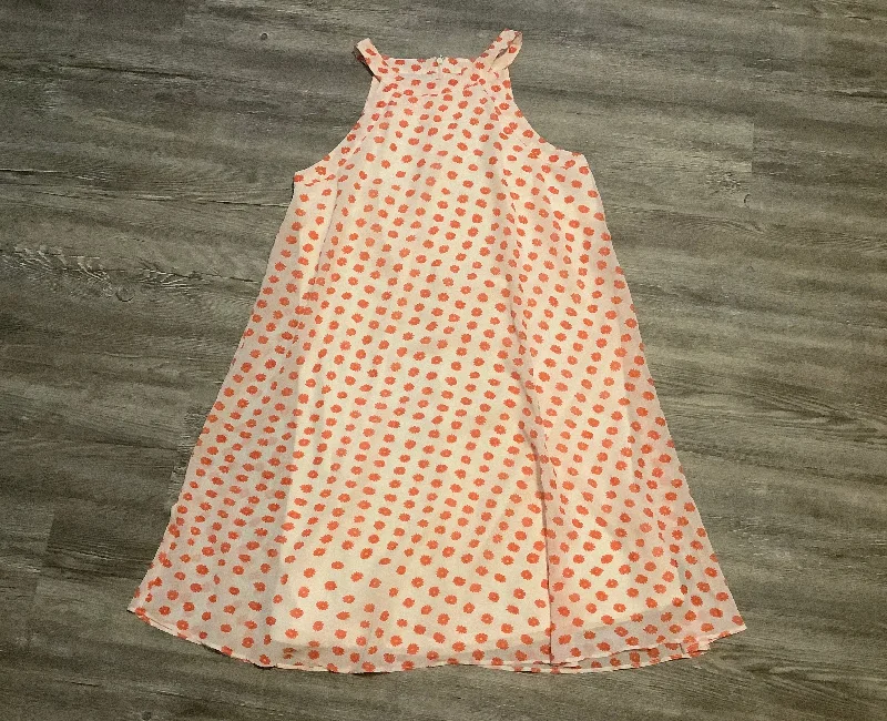 Red & White Dress Casual Midi Betsey Johnson, Size M Comfortable Ribbed Midi Dress