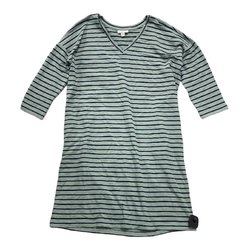 Striped Pattern Dress Casual Midi J. Jill, Size Petite M Fashionable Skater Midi Dress Striped Pattern Dress Casual Midi J. Jill, Size Petite M Fashionable Skater Midi Dress