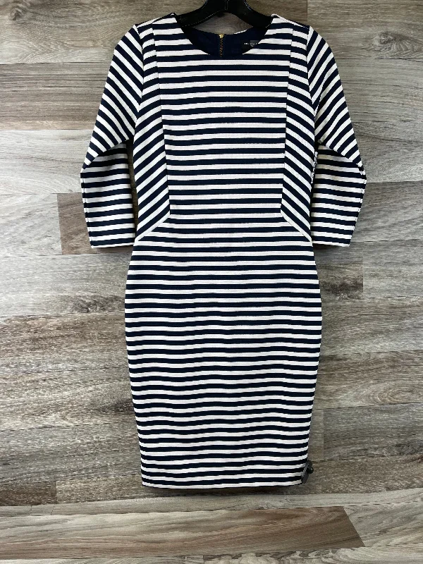Striped Pattern Dress Casual Midi Limited, Size Xs Comfortable Sleeveless Midi Dress