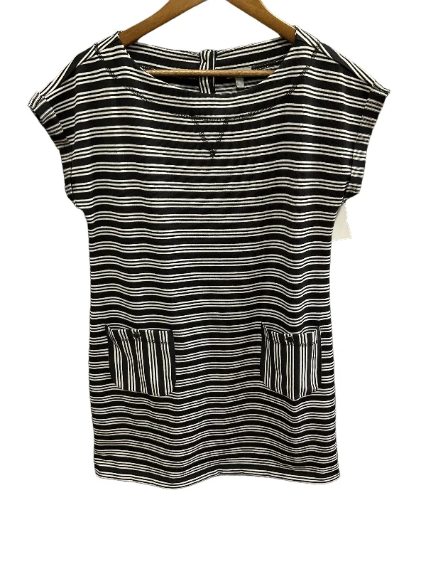Striped Pattern Dress Casual Midi Talbots, Size M Elegant Sleeveless Midi Dress