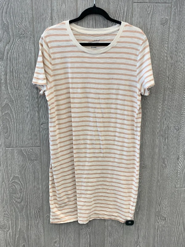 Striped Pattern Dress Casual Midi Universal Thread, Size L Fashionable Off-Shoulder Dress Midi Striped Pattern Dress Casual Midi Universal Thread, Size L Fashionable Off-Shoulder Dress Midi