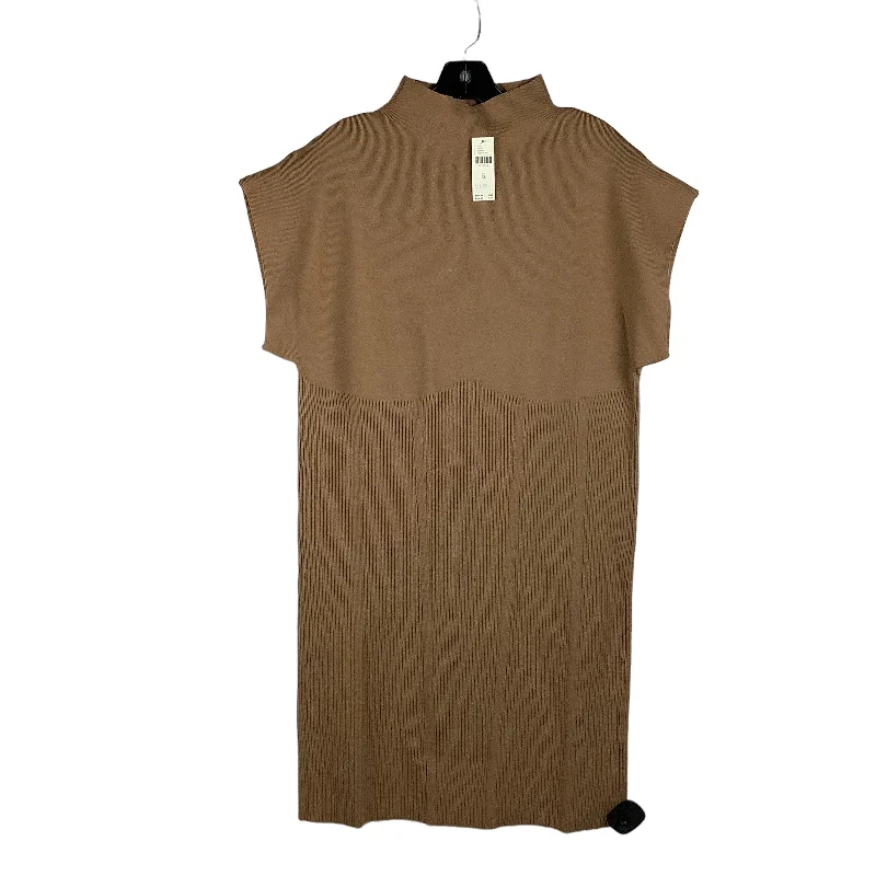 Tan Dress Casual Midi Anthropologie, Size Xl Comfortable Casual Midi Dress