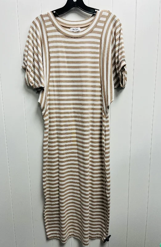Tan Dress Casual Midi Nordstrom, Size Xs Stylish High-Waisted Midi Dress