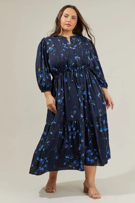 THE TOURN MIDI PLUS DRESS--FLASH SALE Comfortable Empire Waist Midi Dress