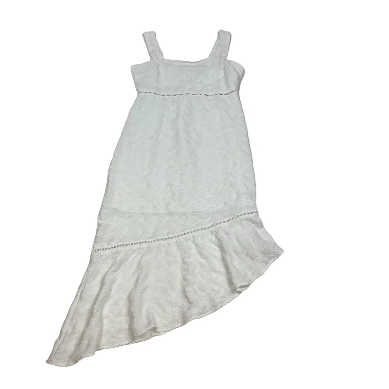 White Dress Casual Midi Gilli, Size S Stylish High-Waisted Midi Dress