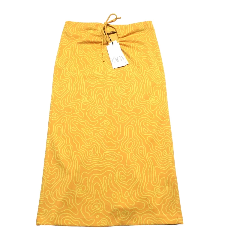 Yellow Dress Casual Midi Zara, Size M Elegant Sleeveless Midi Dress