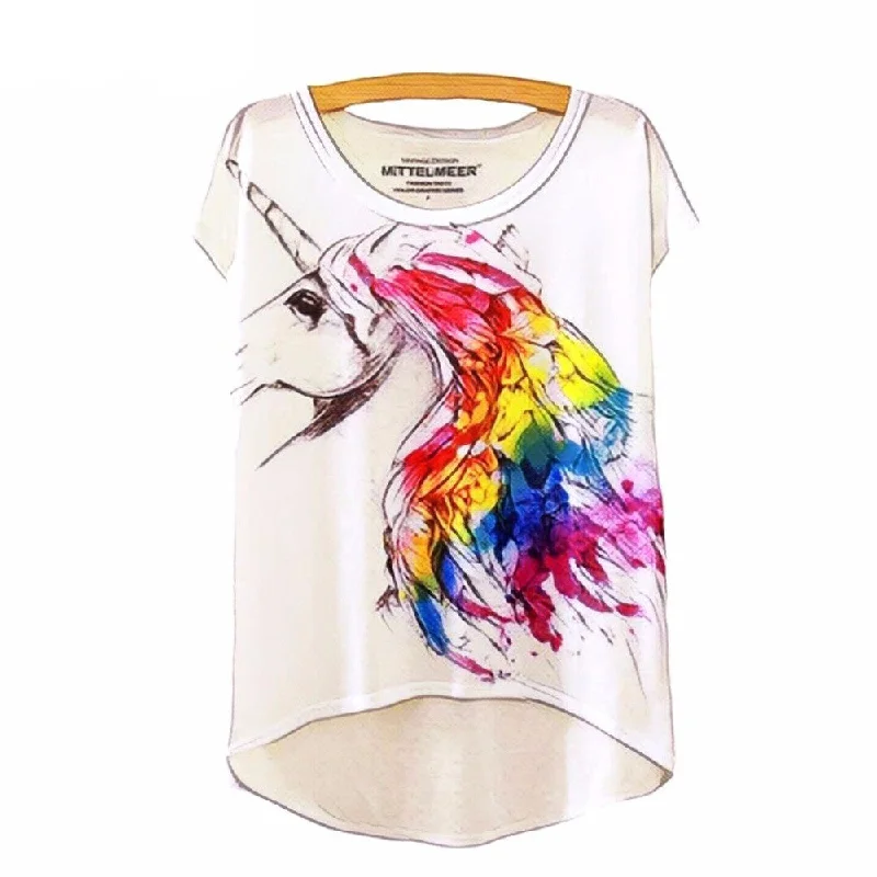 Cotton t Shirt Women Short Sleeve kawaii tshirt o-neck harajuku loose Magic llicorne Unicorn-- Jersey Fabric Tulle Fabric Batik Fabric Cotton t Shirt Women Short Sleeve kawaii tshirt o-neck harajuku loose Magic llicorne Unicorn-- Jersey Fabric Tulle Fabric Batik Fabric