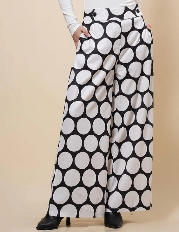 Ladies Color Block Trousers Botton Waist Wide Leg Pants SKP4847 Trousers Favorite Customer Ladies Color Block Trousers Botton Waist Wide Leg Pants SKP4847 Trousers Favorite Customer