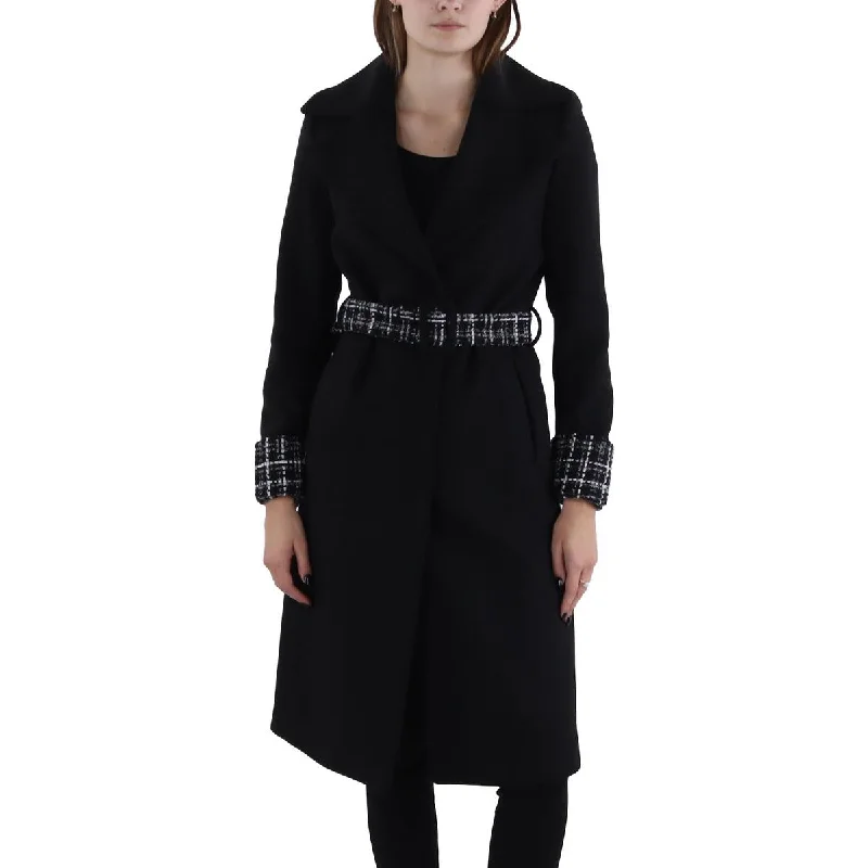 Tahari Womens Tia Wool Blend Belted Trench Coat Boat Neck Jacket Square Neck Jacket One-Shoulder Jacket Tahari Womens Tia Wool Blend Belted Trench Coat Boat Neck Jacket Square Neck Jacket One-Shoulder Jacket