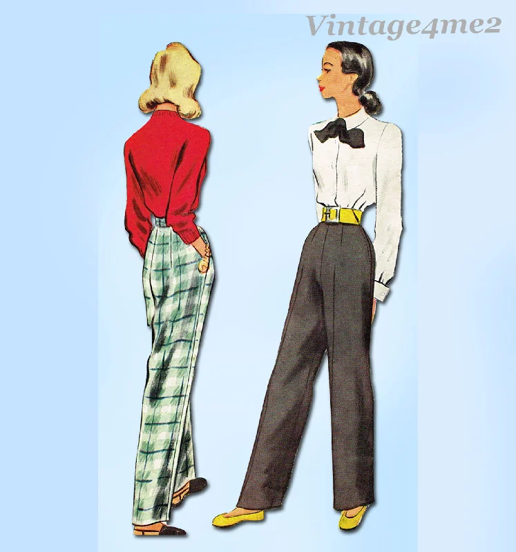 1940s Vintage McCall Sewing Pattern 6794 Misses Trousers or Slacks Size 26 Waist Trousers Timeless Classic 1940s Vintage McCall Sewing Pattern 6794 Misses Trousers or Slacks Size 26 Waist Trousers Timeless Classic