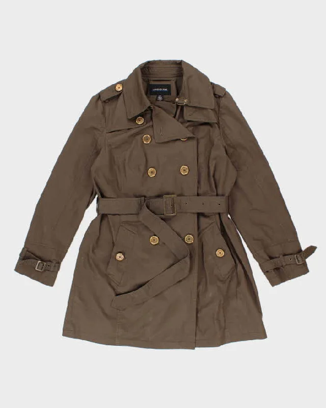 Vintage Women's Green London Fog Trench Coat - L Lapel Coat Peter Pan Collar Coat Cowl Neck Coat Vintage Women's Green London Fog Trench Coat - L Lapel Coat Peter Pan Collar Coat Cowl Neck Coat